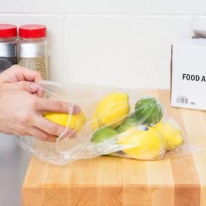 Simple Food Safe Storage Bags , Rolled Food Grade Clear Bags 10 X 14