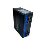 4 Port Industrial Switch 1000Mbps Fiber Ethernet Switch Metal Plug And Play