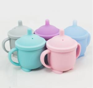 Wholesale Drop proof Silicone Straw Sippy Cup Pacifier 8.5 ounce Customized Color from china suppliers