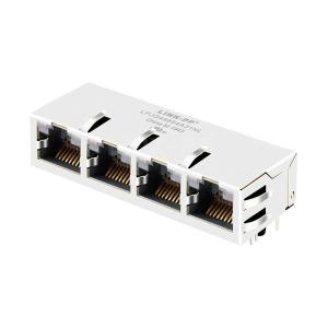 Wholesale LPJG49854A31NL 10/100/1000 Base-T Tab Up Orange&amp;Green/Orange&amp;Green LED 1x4 Port RJ45 Network Connector from china suppliers