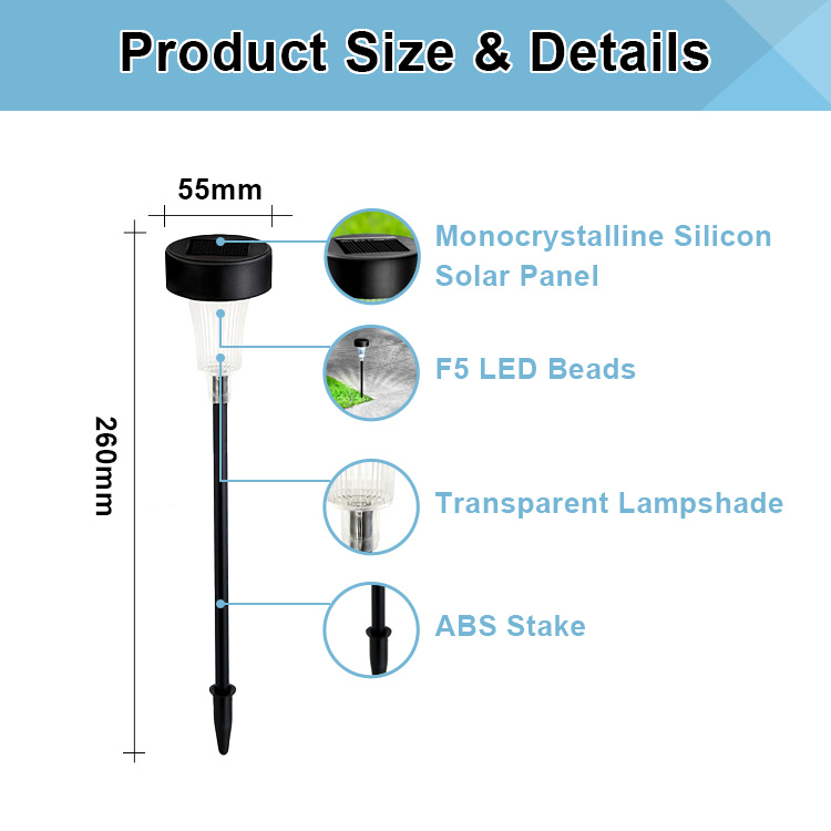 Waterproof Motion Sensor Solar Garden Lights with and Working Temperature C -20 50