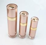 Empty Fancy Pink Plastic Airless Pump Bottles 30ml Cosmetics Cream Packaging
