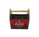 Beer Storage Galvanized Metal Buckets , Square Ice Bucket With Opener