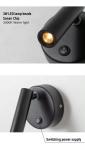30000 Hours Working Time Aluminum Rotatable Bedside LED Reading Wall Light for