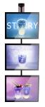 Indoor Slim LED Light Box A4 / A3 / A2 Iron Table Top Stand Menu Cover Crystal