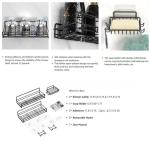 No Drilling Rustproof Traceless Adhesive Shower Wall Shelves Shower Caddy Basket