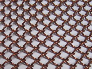 Wholesale Bronze Color Metal Coil Drapery , Hanging Wire Mesh Room Dividers For Ceiling from china suppliers
