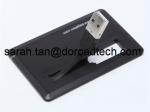 Business Card USB Flash Drive with Data Cable, Plastic Credit Card USB Stick