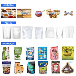 Rotary Doypack Packaging Machine with Vacuum/Nitrogen Filling, Dust Removal