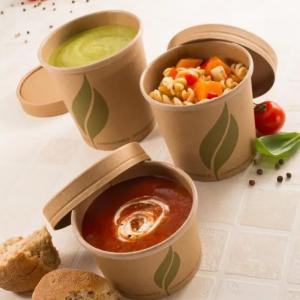 China PE Coated 8oz 12oz Disposable Paper Cup Soup Serving Paper Party Bowls For Hot Cold Food on sale