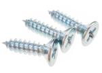 Free Chrome Zinc Steel Flat Head Screws Tapping M3.5 Phillips Drive for Plastic