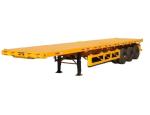 CIMC 3 Axles 12m New Flatbed Container Semi Truck Trailer Low Flat Bed Semi