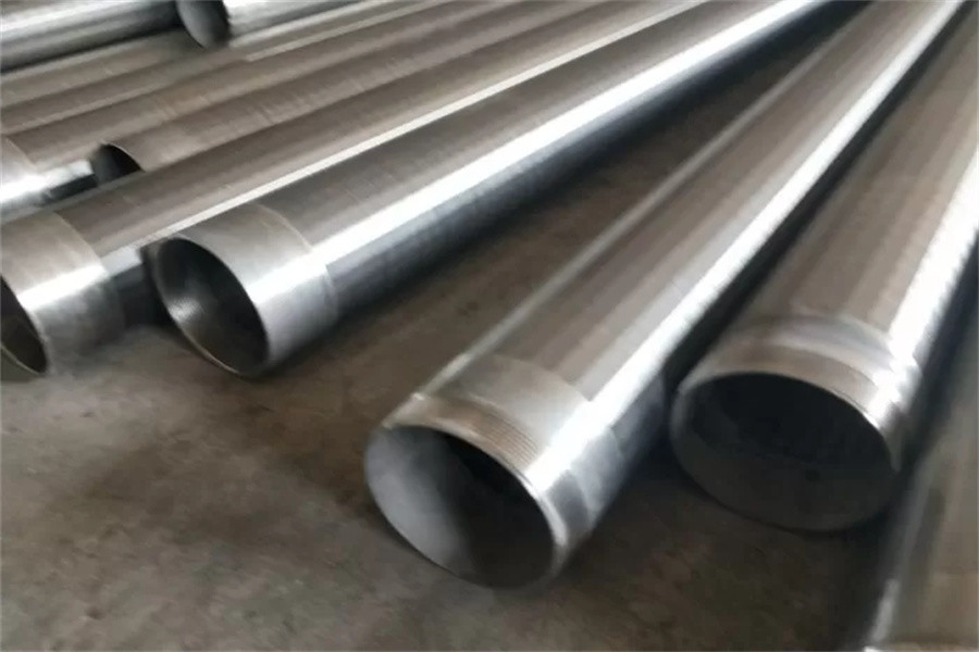 Threaded Wire Wrapped Screens Rust Resistant Electropolished Stainless Steel Pipe