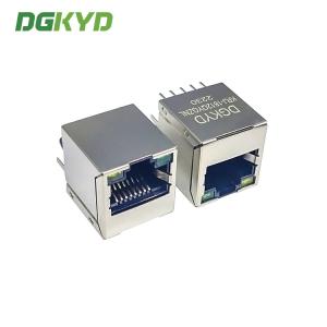 Wholesale KRJ-1812QYGZNL Gigabit Magnetic modular Rj45 Lan Jack , 1000Mb Metal rj45 shielded connector from china suppliers
