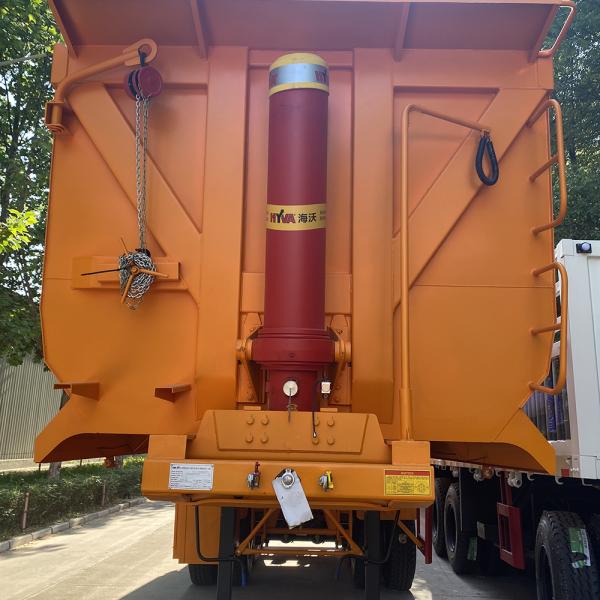 2022 Africa Model U-shaped Semi Trailer End Dump Truck with Stones and Sands Function