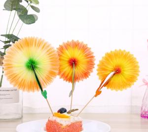 Wholesale 4Inch Disposable Flower Decorative Bamboo Food Picks Skewers from china suppliers