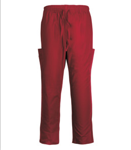 155 GSM Nurse Medical Polyester 65% Cotton 35% Wine Red Pants Anti-bacteria, Wrinkle-free