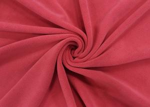 China 420GSM Micro Velvet Fabric / Toys Anti Pilling Rose Red Velvet Material on sale