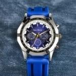 Chronograph 3ATM Silicone Quartz Watch 47mm Silicone Belt Men'S Watch