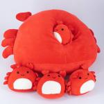 OEM ODM Crab Soft Animal Pillows Large Cute Crab Plush Sets With 4 Baby