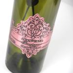 Elegant Personalised Wine Stickers Printing Embossed Copper Aluminum
