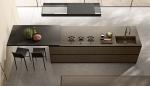 Minimalist UV Kitchen Cabinet Classic Style Customized With Bar Table