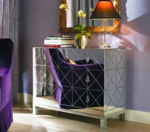 Wholesale Fashion Dressing Mirrored Bedroom Side Tables MDF Glass Mirror Material from china suppliers