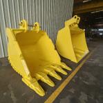 20 Ton Excavator Rock Bucket Hardox500 Material Gray Color Custom Oem Constructi