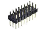 3x4 12 Pin Header Connector Three Row Black 180 Degree DIP Type For PCB
