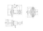 250A 1 Pin M8 Battery High Voltage High Current Connectors Motor Controller