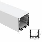 LED Strip Aluminium Profile 35x35mm Hoisting Extrusion Channel For Led Strip