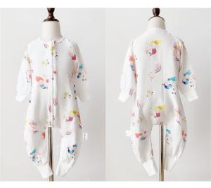 Wholesale Separate Legs Muslin Baby Sleeping Sacks Zero Formaldehyde For Toddler Zipper Protector from china suppliers