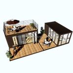 Modern Design Style Light Steel Frame Foldable Villa Container House with