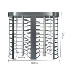 Full Height Security Turnstile Gate SUS304 Stainlesl Steel Turnstiles