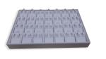 White PU Earring Tray Organizer Around 30x30mm Insert Size For Window Decoration