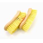 Yellow Natural Car Leather Cleaning Brush 15.5cm Plastic Handle