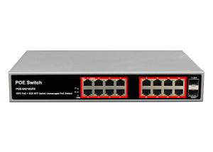 Wholesale POE-S0216GFB (16FE+2GE SFP) 16 Port 100Mbps IEEE802.3af/at PoE Switch 300W Built-in Power Supply (Newly Developed) from china suppliers