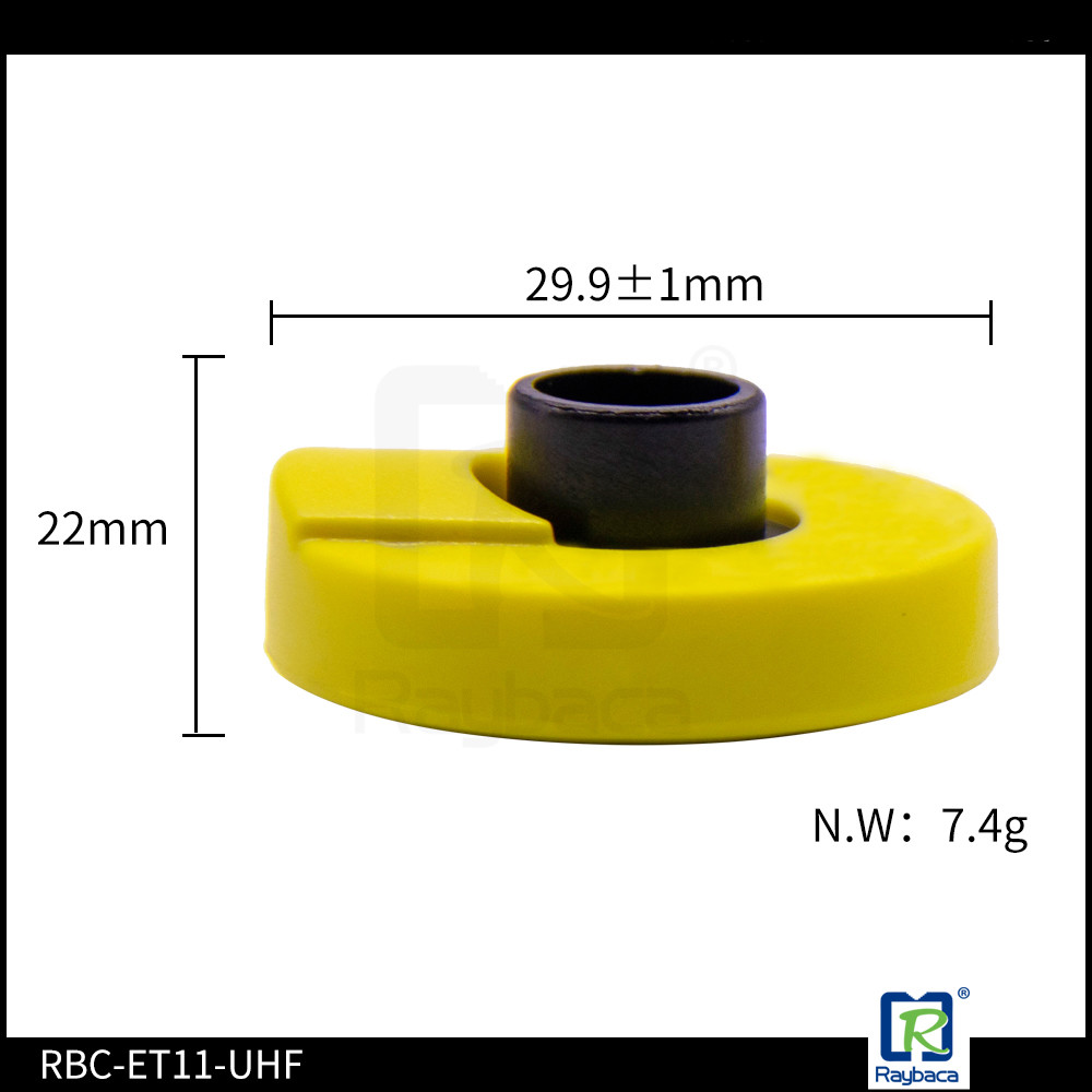 Non Removeable EID Two Pieces UHF Tags RFID Livestock Ear Tags For Swines/ Pigs
