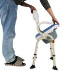 Elderly Care Lightweight Steel Commode Chair Rustproof 3 In 1 Toilet Seat