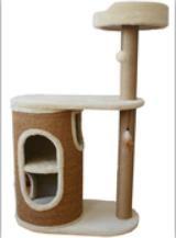 China Sisal Rope Cat Scratching Tree , Cat Scratching Post Tree Enhances Pet's Health on sale