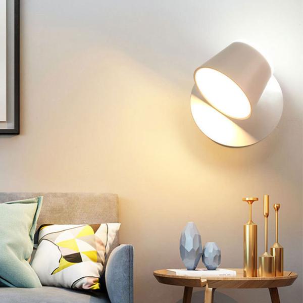 Nordic modern simple rotating creative interior bedroom bedside wall lamp hotel