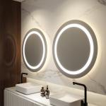 Custom Size LED Bathroom Mirror Light Fixture with Anti Fog and Dimmable