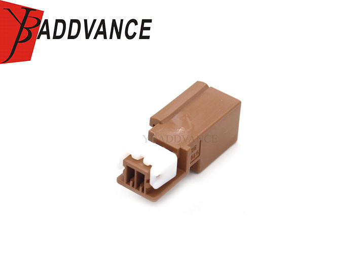 2 Pin Brown Tyco AMP Connectors Wiring Harness Male Unsealed Electrical Plastic