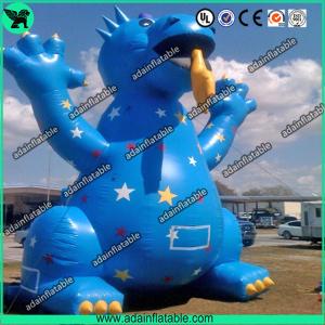 Wholesale 3m High Cute Blue Inflatable Dragon Cartoon For Giant Event , Event Inflatable Model from china suppliers