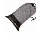 Black Polyester Mesh Drawstring Bag Eco Friendly Fashion For Travel Golf