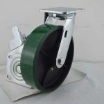 8 Inch Cast Iron Wheels Heavy Duty Swivel Plate Iron PU Industrial Trolley