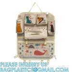 Car Backseat Organizer With Table Holder, Storage Pockets Seat Back Protectors