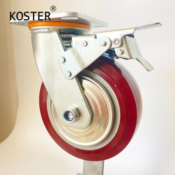 4-8 Inch Heavy Duty Roller Bearing Polyurethane PU Swivel Castor for Industrial