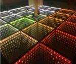 Toughened Glass Surface 50X50cm LED SMD 5050 Infinity Illusion Dance Floor for
