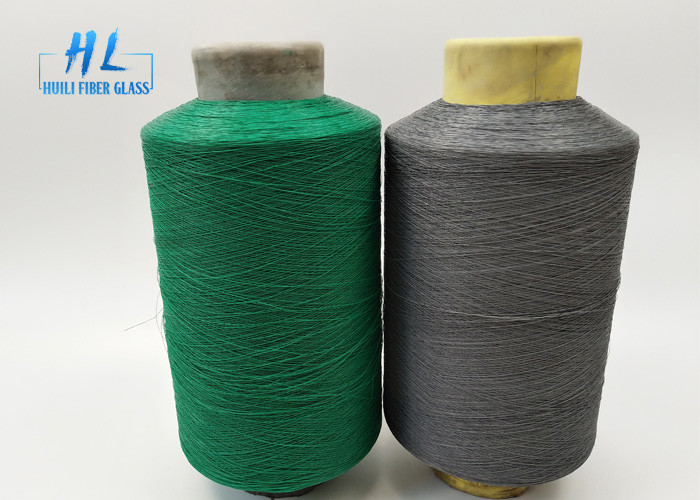 0.28mm Diameter PVC Coated Fiberglass Mesh Yarn , PVC Coated Mesh Fabric Yarn